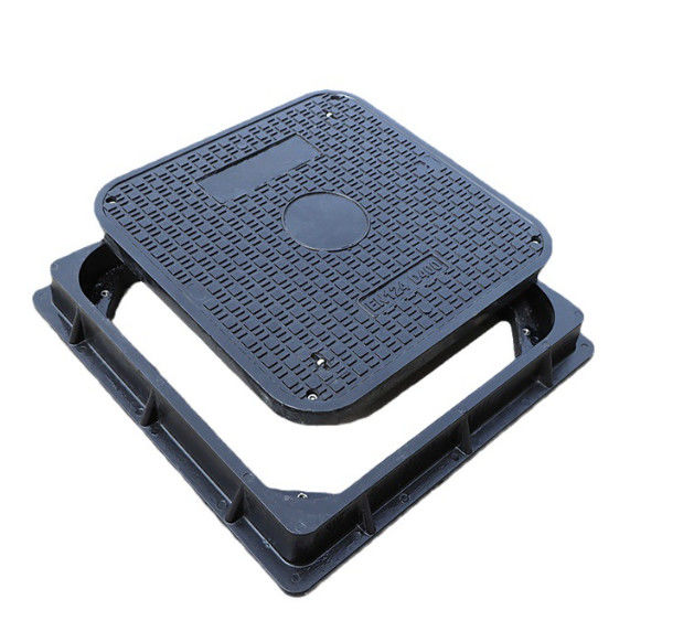 شکل مربع 25mm Fiberglass Manhole Cover اندازه استاندارد Frp Camera Cover، پوشش های خروجی آب در فضای باز