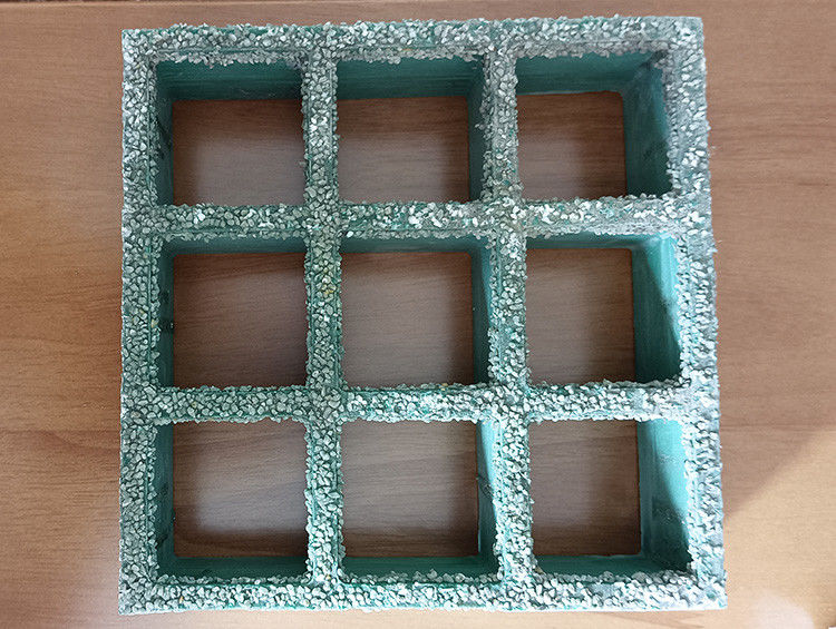 ماده ی فیبر شیشه ای سبز 38*38*38mm ضخامت Frp grating anti slip grille