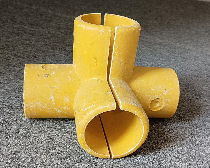 50mm لوله گرد فیبرگلاس FRP دستگیره نصب آرنج پایه تی چهار راه کانکتور