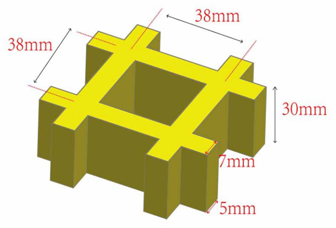 38*38*30mm FRP شبکه برای راهرو یا پلت فرم سفارشی رنگ و اندازه